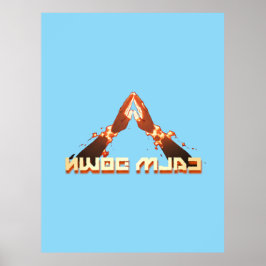 Beruhige dich! Spiegelbild-umgekehrte Typografie Poster