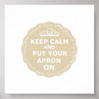 Beruhige dich und lege deine Schürze auf die Leinw