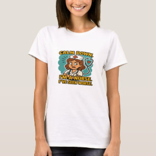 Beruhige mich als Krankenschwester - Funny Retro N T-Shirt