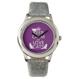 Beruhige und Liebe Katzen behalten (in beliebiger  Armbanduhr