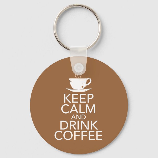 Beruhige und trinkbare Kaffeegenetze behalten Schlüsselanhänger (Vorderseite)