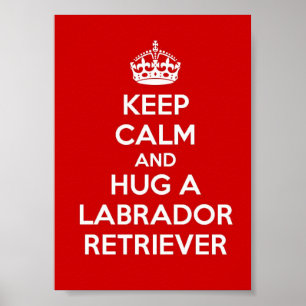 Beruhige und umarme einen Labrador-Retriever behal Poster