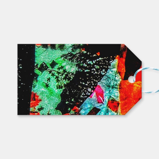 Beruhigen Sie die abstrakte Geschenkmarke,Blume ab Geschenkanhänger (Vorderseite (Horizontal))