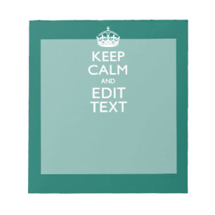 Beruhigen Sie sich und lassen Sie Ihren Text auf A Notizblock