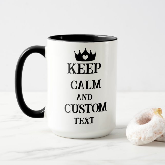 Beruhigen und erstellen Sie Ihren eigenen Text hin Tasse (Mit Donut)
