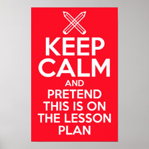 Beruhigen und so tun, als ob dies auf dem Lektions Poster