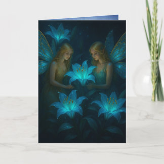 Beruhigend - Denk An Dich Blue Lily Fairy Karte