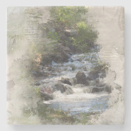 Beruhigende Geräusche Wasserfall-Kunstwerk-Unterla Steinuntersetzer