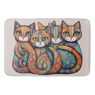 beruhigende Katzen 3 Badematte