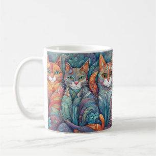 beruhigende Katzen Kaffeetasse