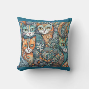 beruhigende Katzen Outdoor-Kissen Kissen