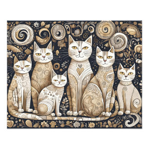Beruhigende Katzen Poster