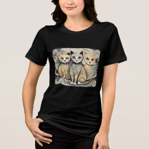 beruhigende Katzen Tri-Blend-Shirt Tri-Blend Shirt