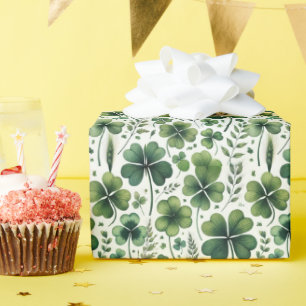 Beruhigende Kleeblätter Geschenkpapier