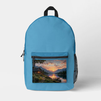 Beruhigende Szenerie-Tasche Bedruckter Rucksack