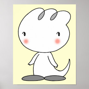 Beruhigender Dinosaurier-Charakter. Poster