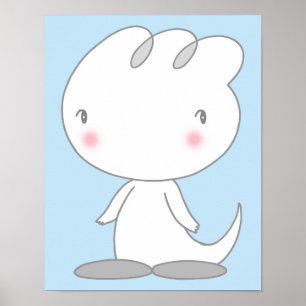 Beruhigender Dinosaurier-Charakter. Poster