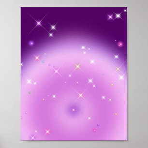 Beruhigender Gradient Amethyst Aura Poster