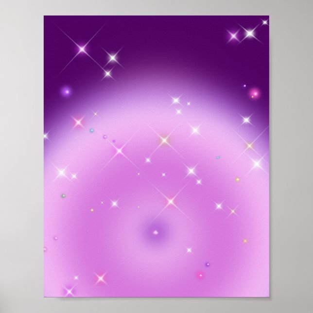 Beruhigender Gradient Amethyst Aura Poster (Vorne)