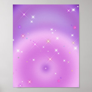 Beruhigender Gradient Soft Violet Aura Poster