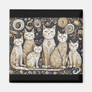 beruhigender Katzenmagnet Magnet