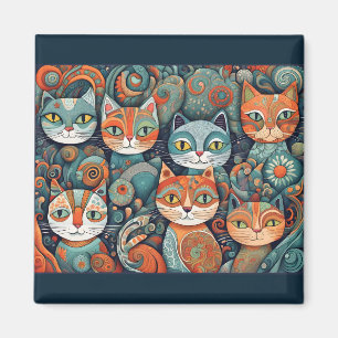 beruhigender Katzenmagnet Magnet