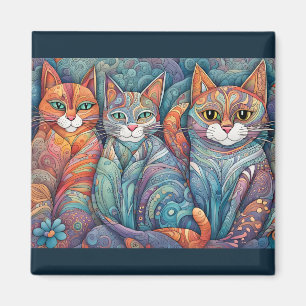 beruhigender Katzenmagnet Magnet