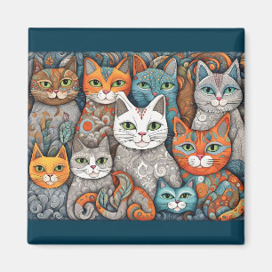 beruhigender Katzenmagnet Magnet