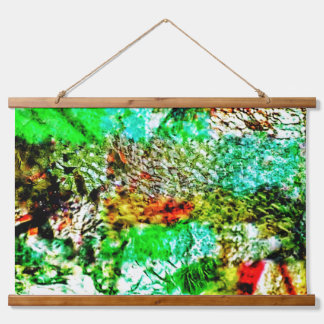Beruhigendes gelbes Holzwand-Tapete, mild Wandteppich Mit Holzrahmen