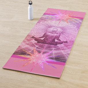 Beruhigendes Pink Namaste Zen Yogamatte