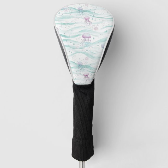 Beruhigendes Quallen-Ozean-Muster Golf Headcover (Vorderseite)