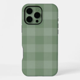 Beruhigendes Salbeigrün Karo Minimalistisches Must iPhone 16 Pro Max Hülle