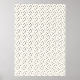 Beruhigendes Wasserfarben-Lavendel und Winterbeere Poster