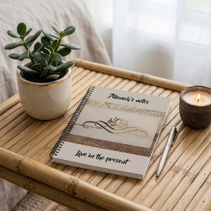 Beruhigendes Zen-Bambus-Leinen-Meditationsheft Notizbuch