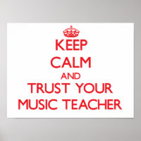 Beruhigung behalt und vertraue deinem Musiklehrer