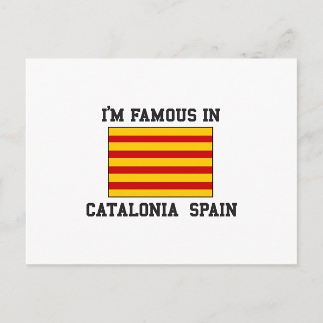 Berühmt in Katalonien Spanien Postkarte (Vorderseite)