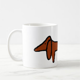 Berühmte Abstrakt-braune Dackel Tasse