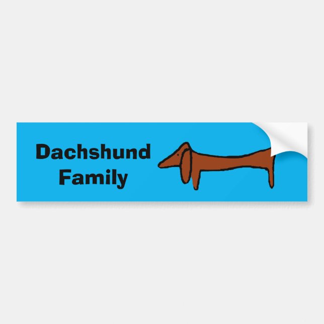 Berühmte Abstrakte Dackel Autoaufkleber (Vorne)
