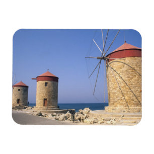 Berühmte alte Windmühlen von Rhodos Griechenland Magnet