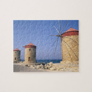Berühmte alte Windmühlen von Rhodos Griechenland Puzzle