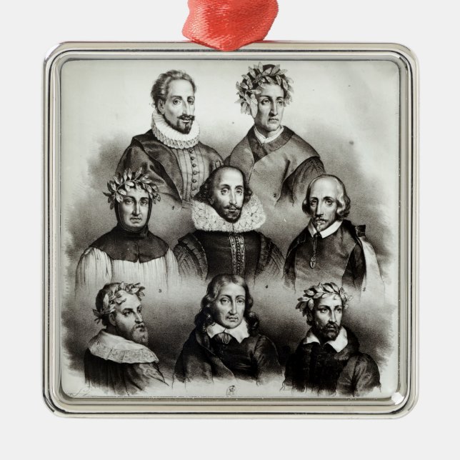 Berühmte Autoren, 1833 Ornament Aus Metall (Vorne)