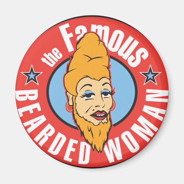 berühmte Bartfrau Magnet (Vorne)