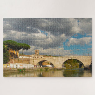Berühmte Brücken am Tiber Rom. Puzzle