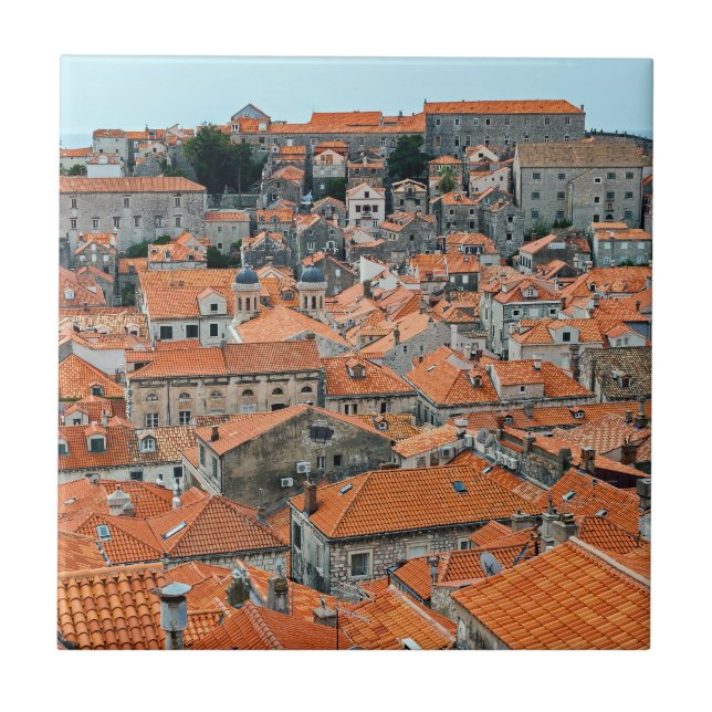 Berühmte Dächer der Altstadt Dubrovniks - Dalmatie Fliese (Vorderseite)