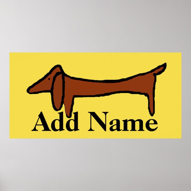 Berühmte Dackel, Name hinzufügen Poster (Vorne)