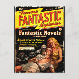 Berühmte fantastische Geheimnisse 2_Pulp Art Postkarte