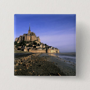 Berühmte Festung Le Mont St. Michel Insel in Button