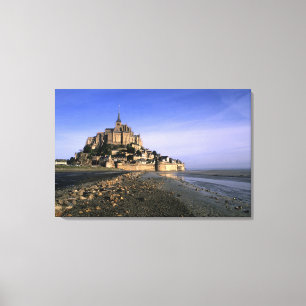 Berühmte Festung Le Mont St. Michel Insel in Leinwanddruck