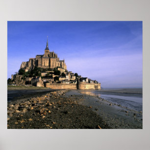 Berühmte Festung Le Mont St. Michel Insel in Poster