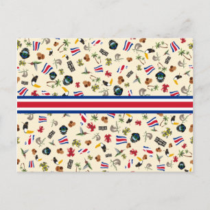 Berühmte Gegenstände aus Costa Rica - Gruß aus Dsc Postkarte